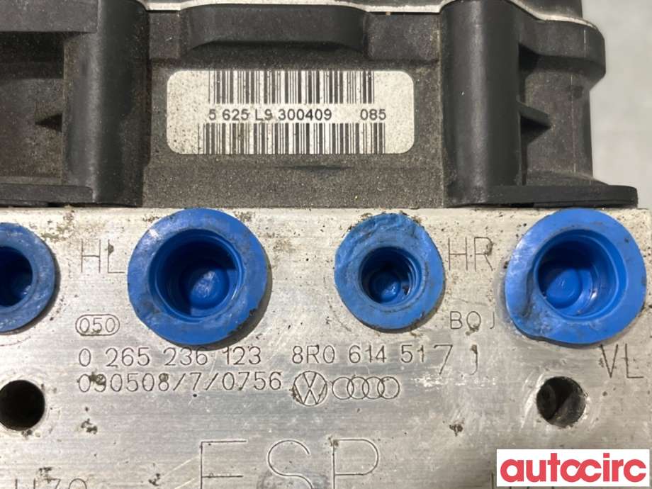 ABS sentral til Audi Q5 2008-2012 (Type I, Fase 1)  (AUDI|8R0614517L|0265236123|8R0614517T)