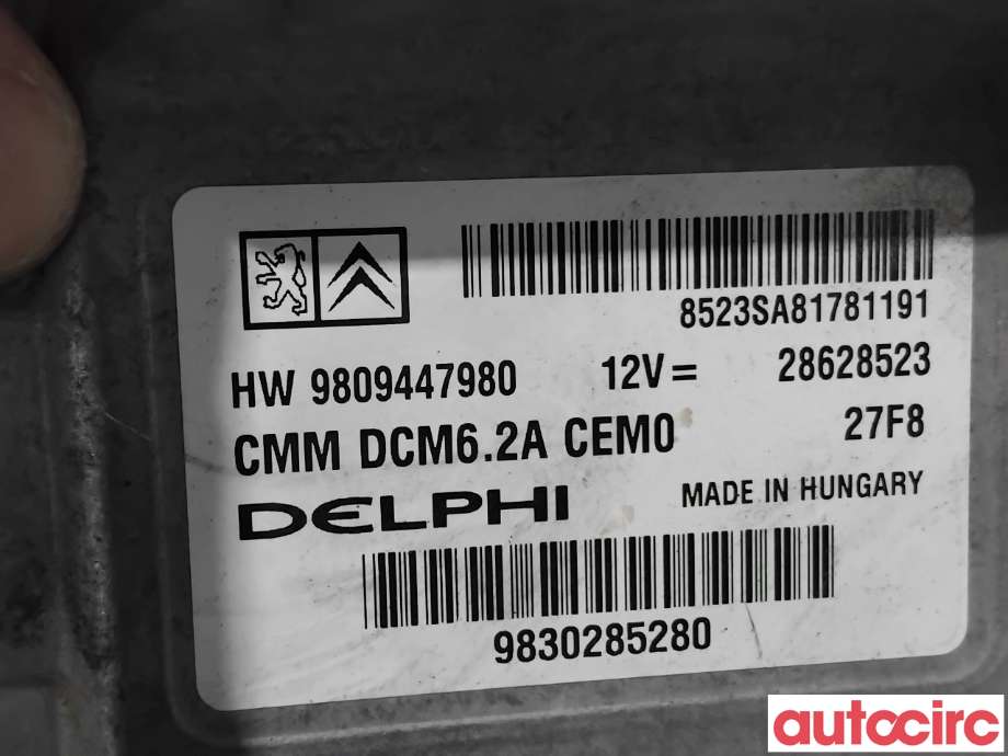 Styreenhet motor til Citroën Jumpy 2016-->> (Type III)  (CITROEN|1677614180|28628523|9809447980)