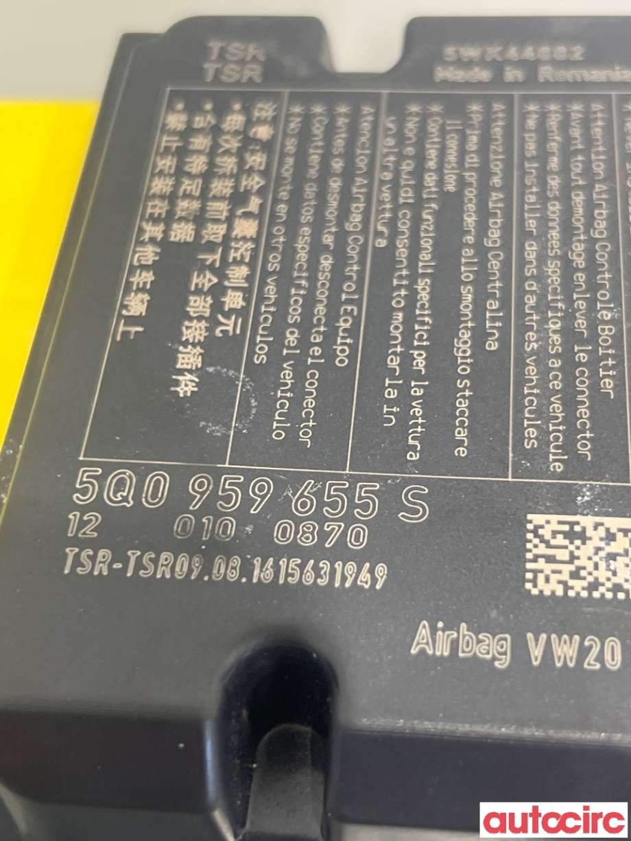 Airbag elektronikk til VW Passat 2015-2019 (Fase 1) (B8) (B8) (VOLKSWAGEN|5Q0959655S)