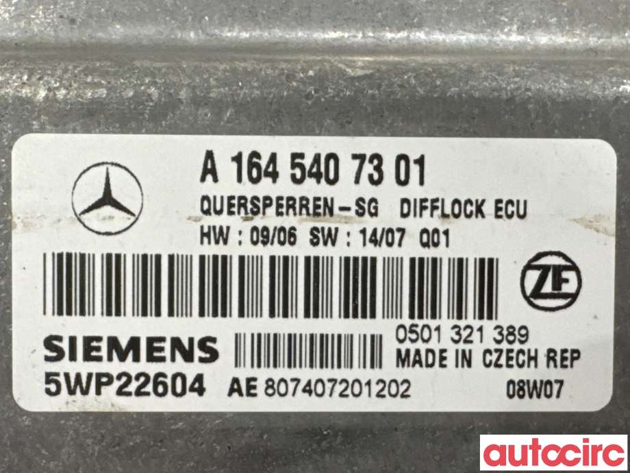 Styreenhet diverse til Mercedes GL 2006-2012 (X164) (X164) (MERCEDES|A1645407301|5WP22604)
