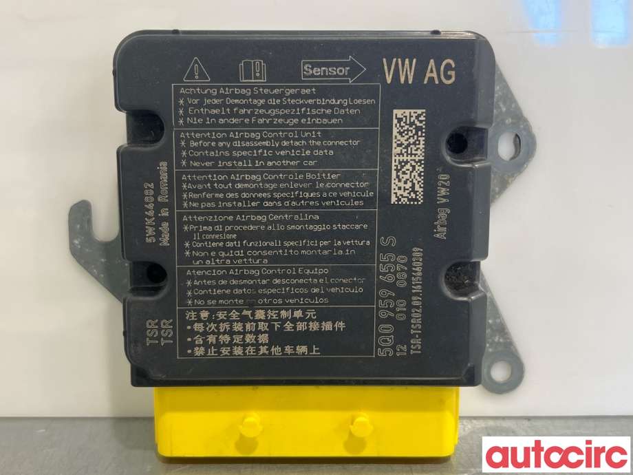 Airbag elektronikk til VW e-Golf, 2017-2020 (Fase 2)  (VOLKSWAGEN|5Q0959655S)