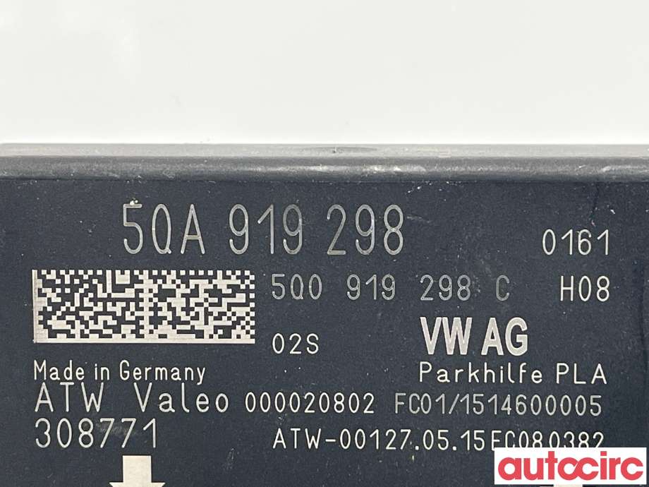 Styreenhet parkering til VW Passat 2015-2019 (Fase 1) (B8) (B8) (VOLKSWAGEN|5QA919298)