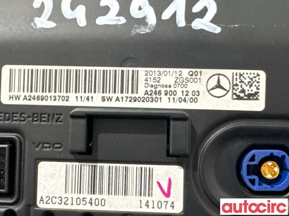 Instrument kjørecomputer til Mercedes B-Klasse 2011-2018 (W246) (W246) (MERCEDES|A2469001206|A2C32105400|A2469001203)