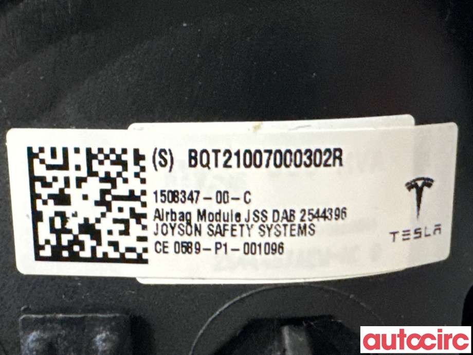 Airbag rattpute til Tesla Model 3 2018-2023 (Fase 1)  (TESLA|1508347-00-C|)