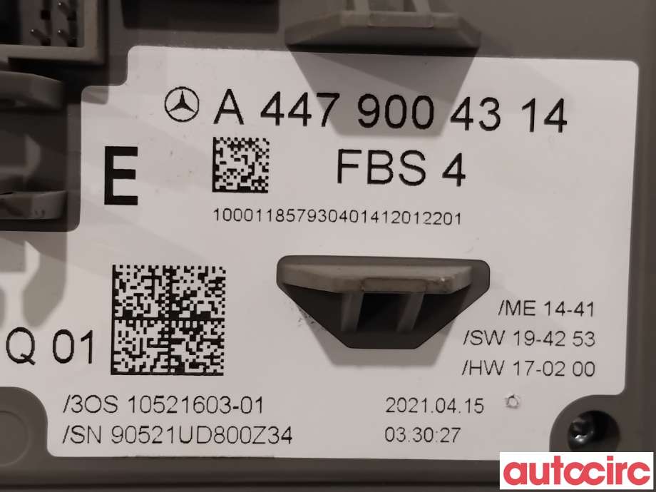 Tenningslås til Mercedes EQV 2020-->> (W447) (W447) (MERCEDES|A4479004119|10521603-01|A4479004314)