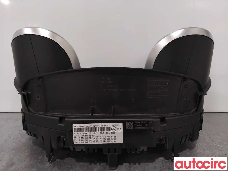Instrumentpanel til Mercedes EQV 2020-->> (W447) (W447) (MERCEDES|A4479001922|A3C05886604|A4479007216)