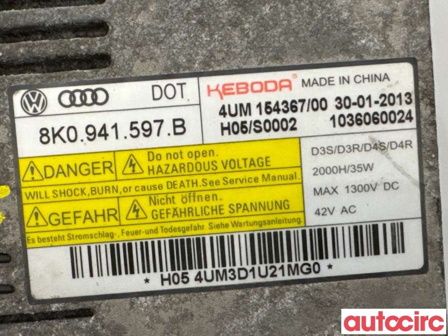 Styreenhet xenon/ballast til VW Passat 2011-2015 (B7) (B7) (VOLKSWAGEN|8K0941597B|)