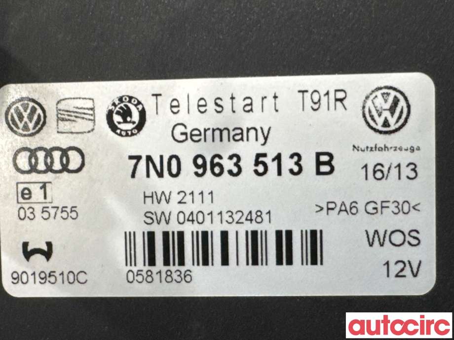 Styreenhet diverse til VW Passat 2011-2015 (B7) (B7) (VOLKSWAGEN|7N0963513B|9019510C)