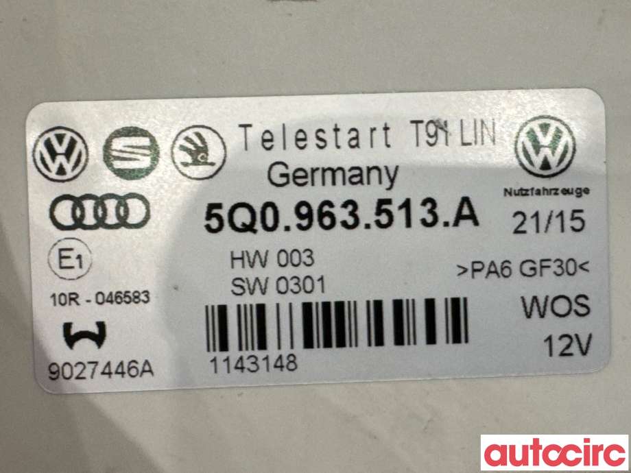 Styreenhet diverse til VW Passat 2015-2019 (Fase 1) (B8) (B8) (VOLKSWAGEN|5Q0963513A|9027446A)