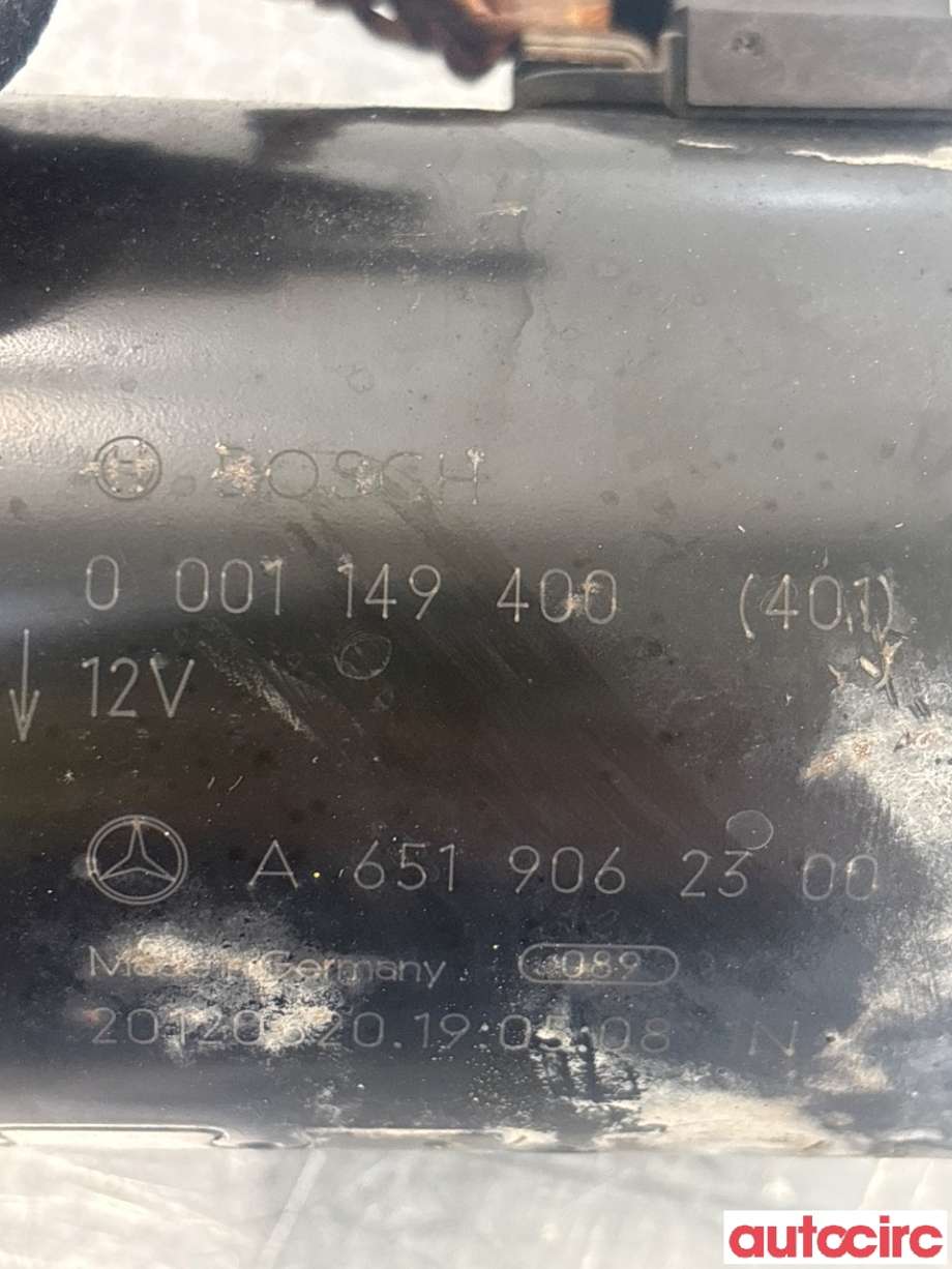 Starter diesel til Mercedes C-Klasse 2011-2014 (Fase 2) (W204) (W204) (MERCEDES|A6519062300|0001149400)