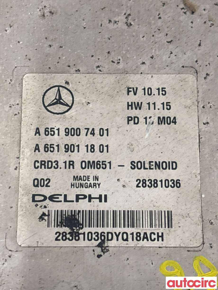 Styreenhet motor til Mercedes C-Klasse 2011-2014 (Fase 2) (W204) (W204) (MERCEDES|A6519007401|28381036)