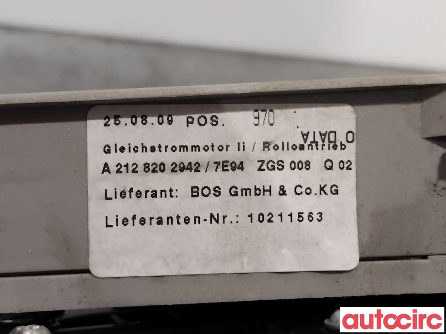 Bagasjerom rollon til Mercedes E-Klasse 2009-2013 (Fase 1) (W212) (W212) (MERCEDES|A2128202942|)