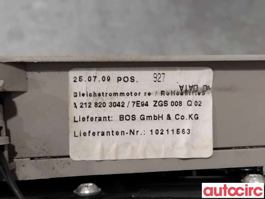 Bagasjerom rollon til Mercedes E-Klasse 2009-2013 (Fase 1) (W212) (W212) (MERCEDES|A2128203042|)