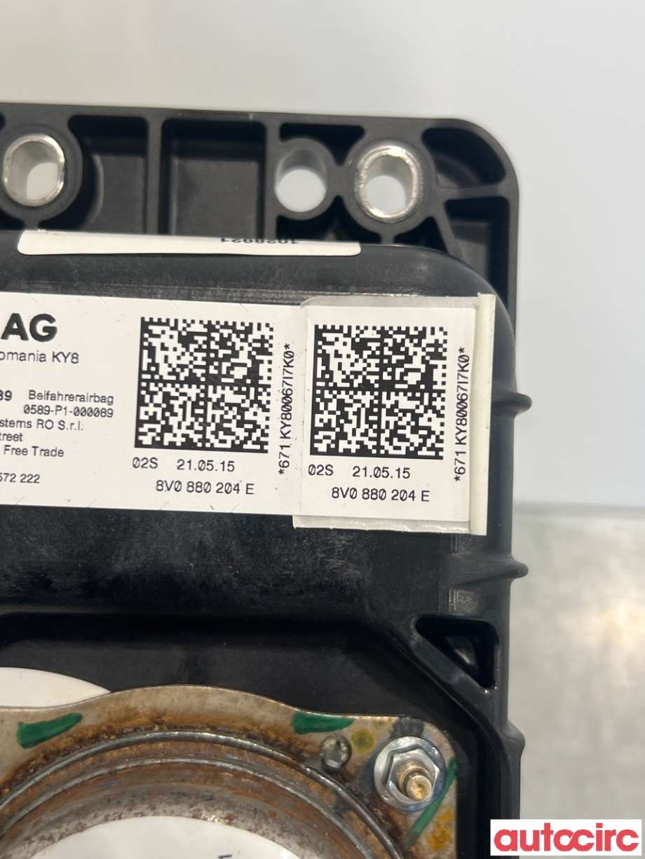 Airbag passasjer til VW e-Golf 2014-2017 (Fase 1)  (VOLKSWAGEN|8V0880204M||8V0880204E)