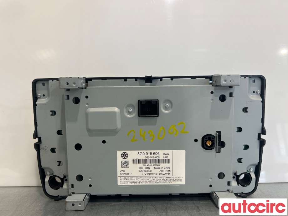 Instrument kjørecomputer til VW e-Golf 2014-2017 (Fase 1)  (VOLKSWAGEN|5G0919606|)