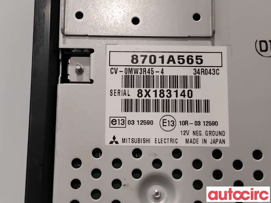 Bilstereo forsterker til Mitsubishi Outlander 2015-->> (Type III, Fase 2)  (MITSUBISHI|8701A565|CV-0MW3R45-4)