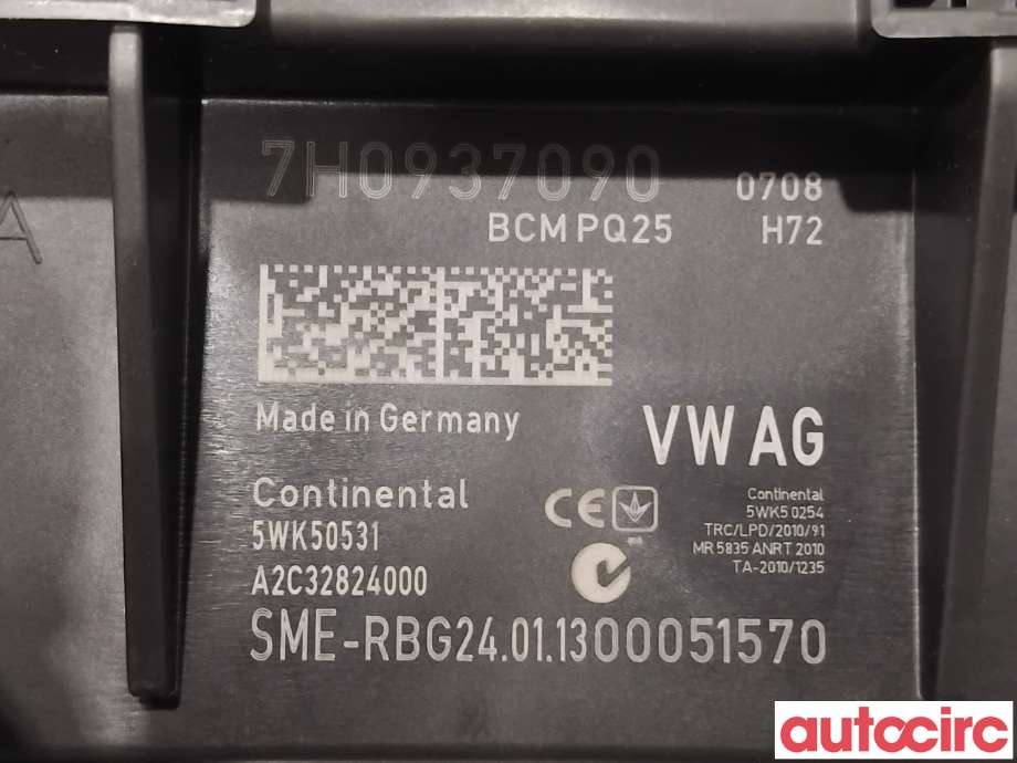 Styreenhet comfort (BCM) til Škoda Fabia 2010-2014 (Type II, Fase 2)  (SKODA|7H0937090|A2C32824000|7H0937090D)