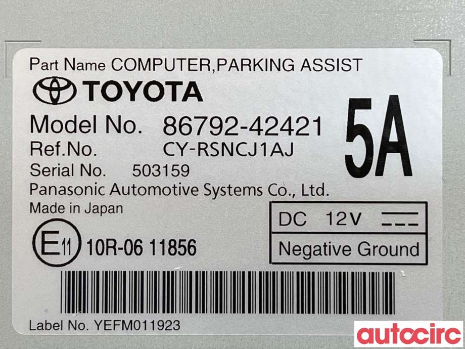 Styreenhet parkering til Toyota bZ4X 2022-->>  (TOYOTA|8679242421|)