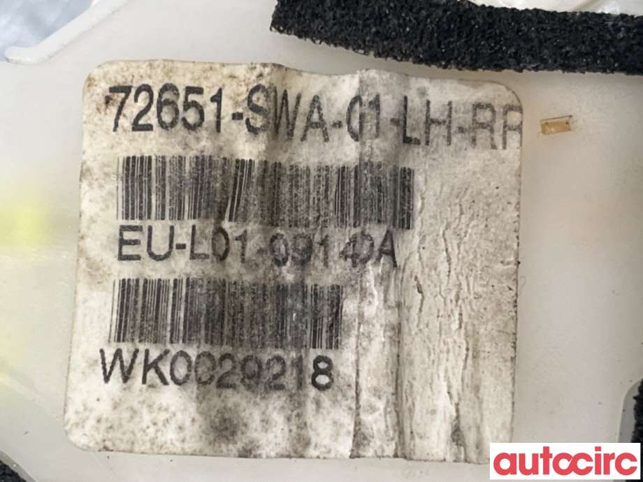 Låsekasse venstre bak til Honda CR-V 2007-2012 (Type III)  (HONDA|72650SWAG02||72651-SWA-G1)