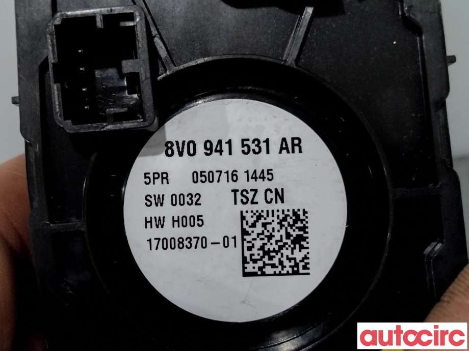 Bryter lys til Audi A3 2016-2020 (Type III, Fase 2)  (AUDI|8V0941531AR|)