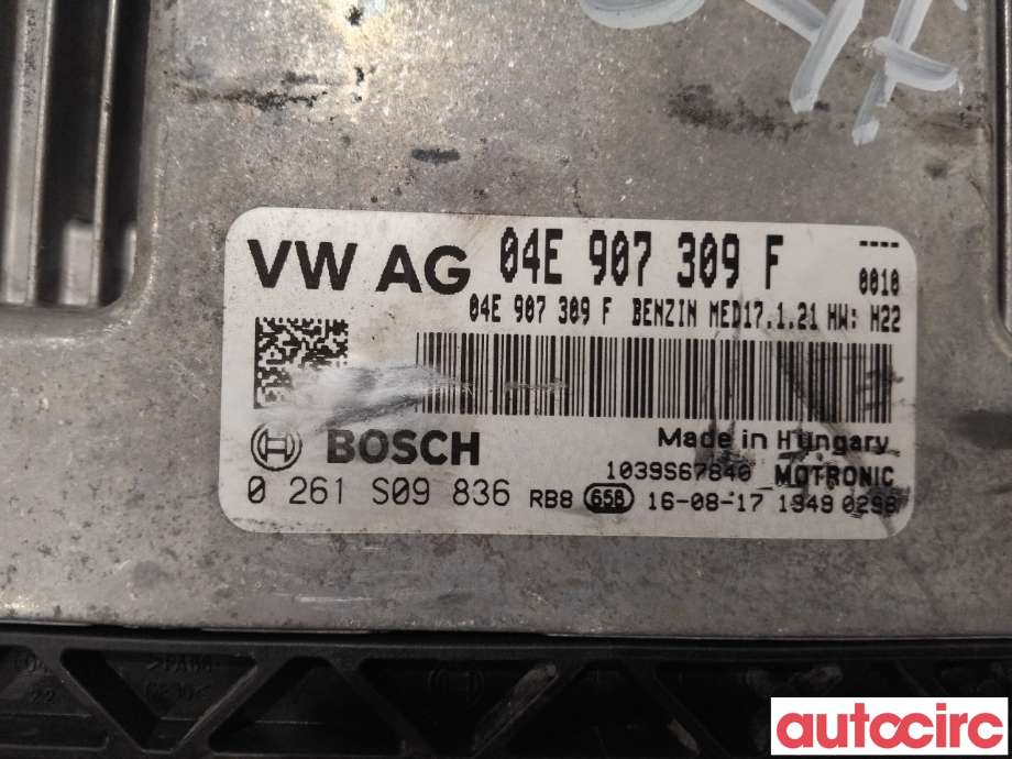 Styreenhet motor til Audi A3 2016-2020 (Type III, Fase 2)  (AUDI|04E906023AR|0261S09836|04E907309F)