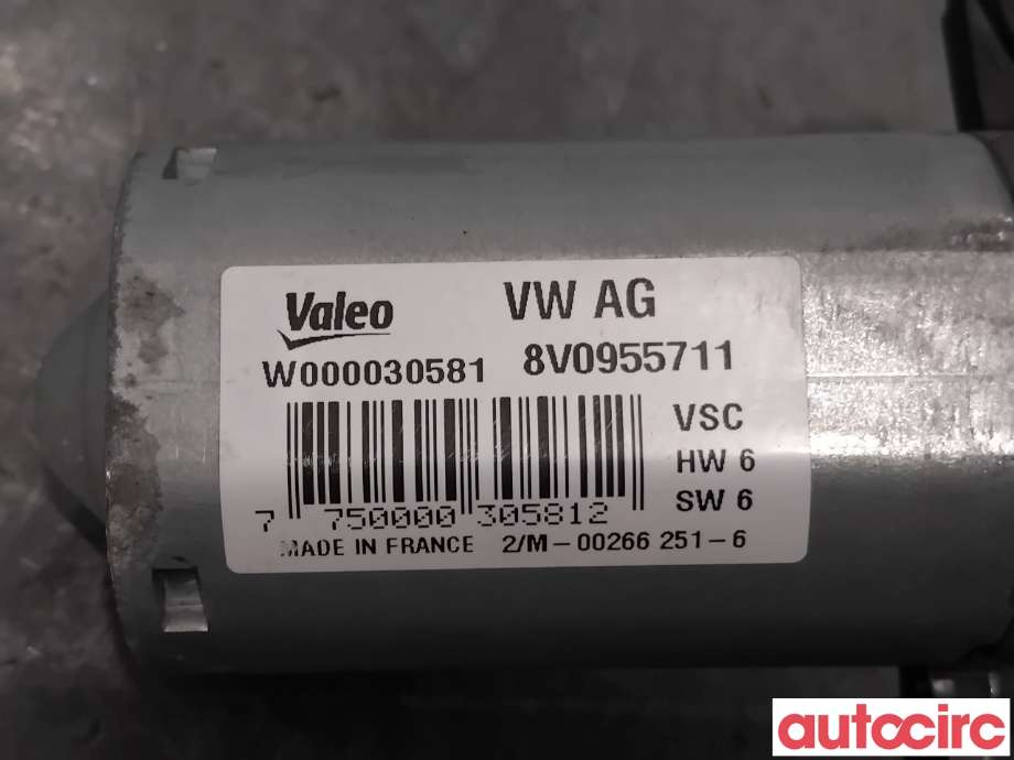 Viskermotor bakrute til Audi A3 2016-2020 (Type III, Fase 2)  (AUDI|8V0955711|W000030581|8V0955711D)