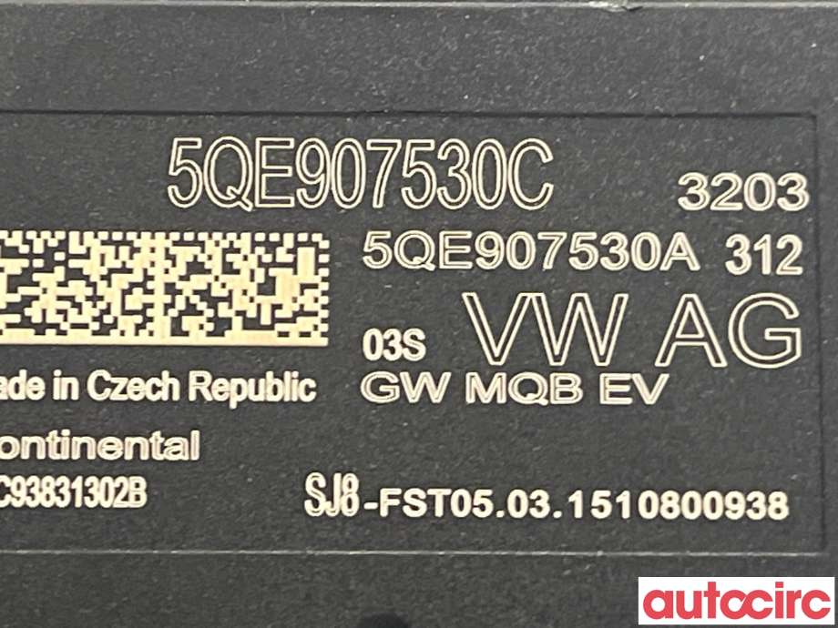 Diverse deler til VW Golf VII 2012-2017 (Fase 1)  (VOLKSWAGEN|5QE907530C)