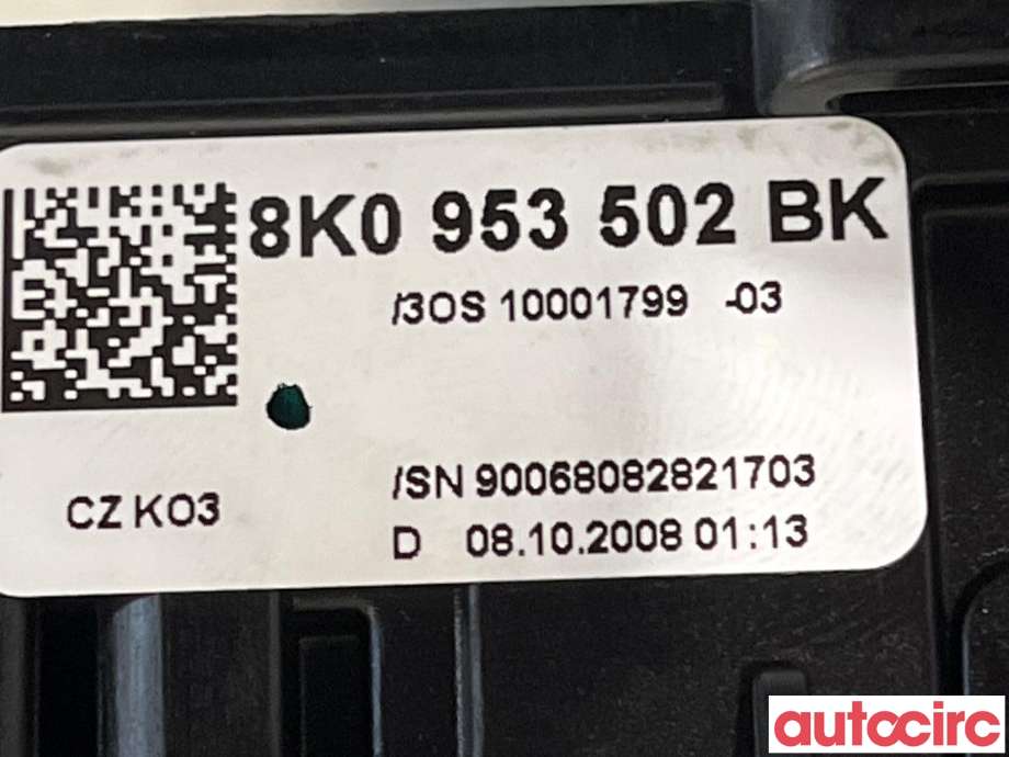 Bryter combi til Audi Q5 2008-2012 (Type I, Fase 1)  (AUDI|8K0953502BK|10001799-03)
