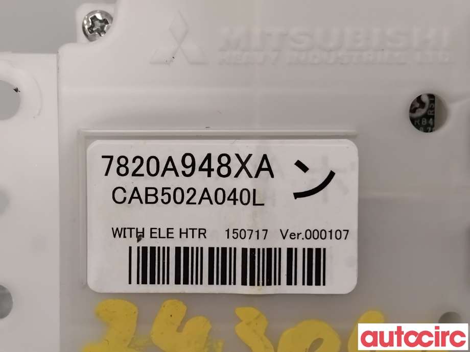Varmeapparat betjening til Mitsubishi Outlander 2015-->> (Type III, Fase 2)  (MITSUBISHI|7820A948XA|CAB502A040L)