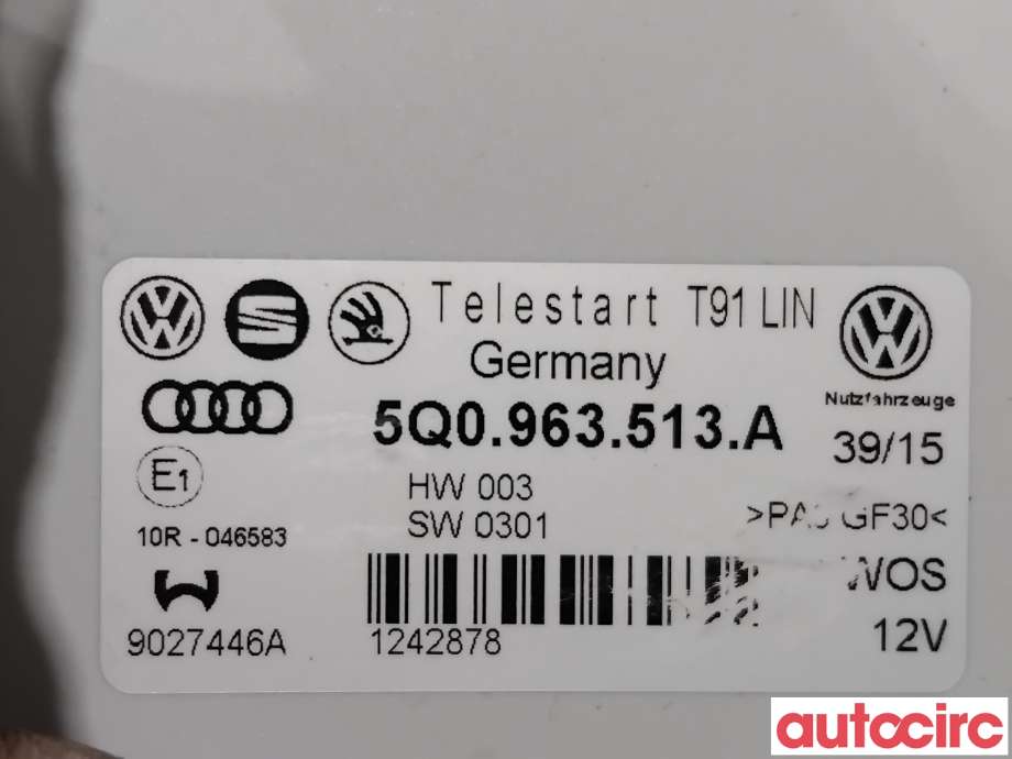 Styreenhet diverse til VW Passat 2015-2019 (Fase 1) (B8) (B8) (VOLKSWAGEN|5Q0963513A|9027446A)