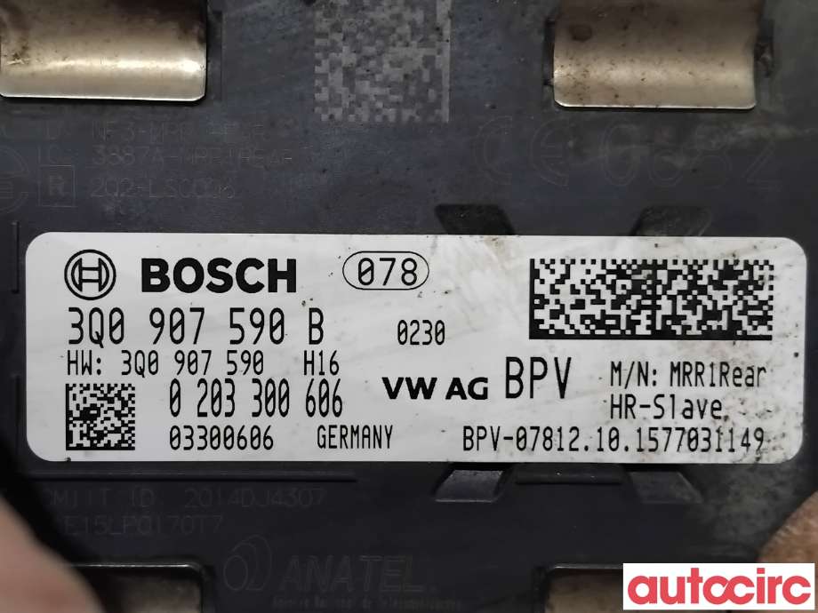 Sensor radar til VW Passat 2015-2019 (Fase 1) (B8) (B8) (VOLKSWAGEN|3Q0907590B|0203300606)
