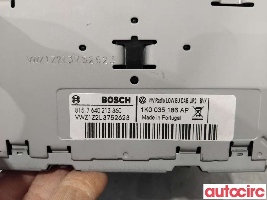 Bilstereo til VW Passat 2011-2015 (B7) (B7) (VOLKSWAGEN|NO NR|7640213360|1K0035186AP)