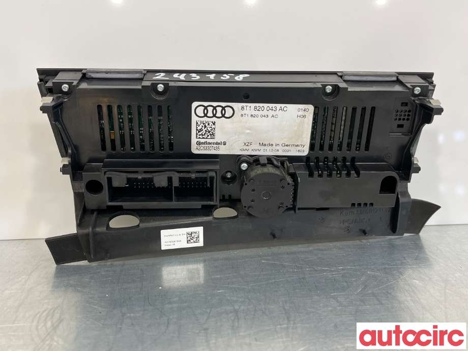 Varmeapparat betjening til Audi Q5 2008-2012 (Type I, Fase 1) (AUDI|8T1820043AK|A2C53307435|8T1820043AC)