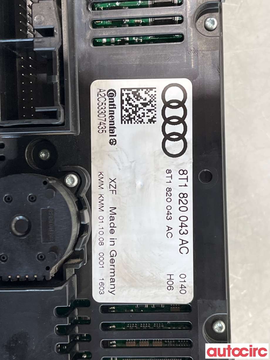 Varmeapparat betjening til Audi Q5 2008-2012 (Type I, Fase 1) (AUDI|8T1820043AK|A2C53307435|8T1820043AC)
