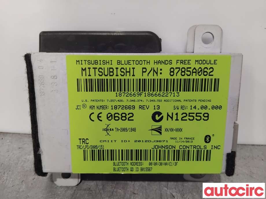 Styreenhet bluetooth til Mitsubishi Outlander, 2012-2015 (Type III, Fase 1)  (MITSUBISHI|8785A062)