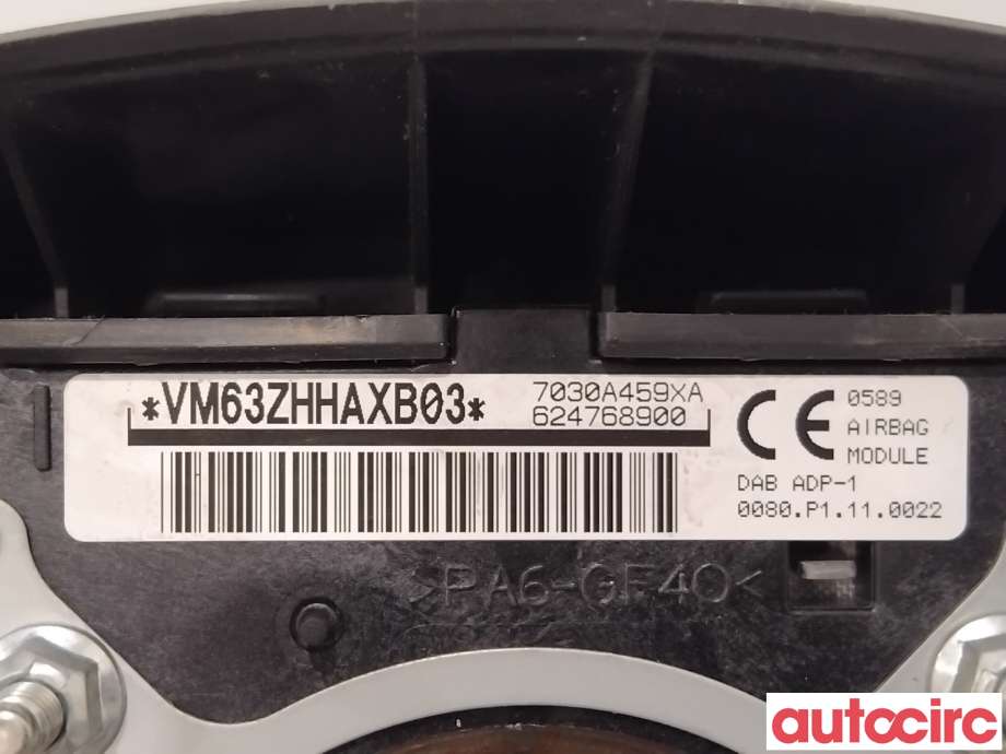 Airbag rattpute til Mitsubishi Outlander 2012-2015 (Type III, Fase 1) (MITSUBISHI|7030A459XA|624768900)