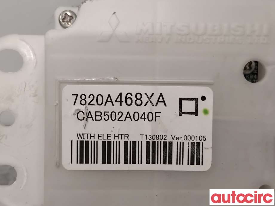 Varmeapparat betjening til Mitsubishi Outlander 2012-2015 (Type III, Fase 1)  (MITSUBISHI|7820A468XA|CAB502A040F)