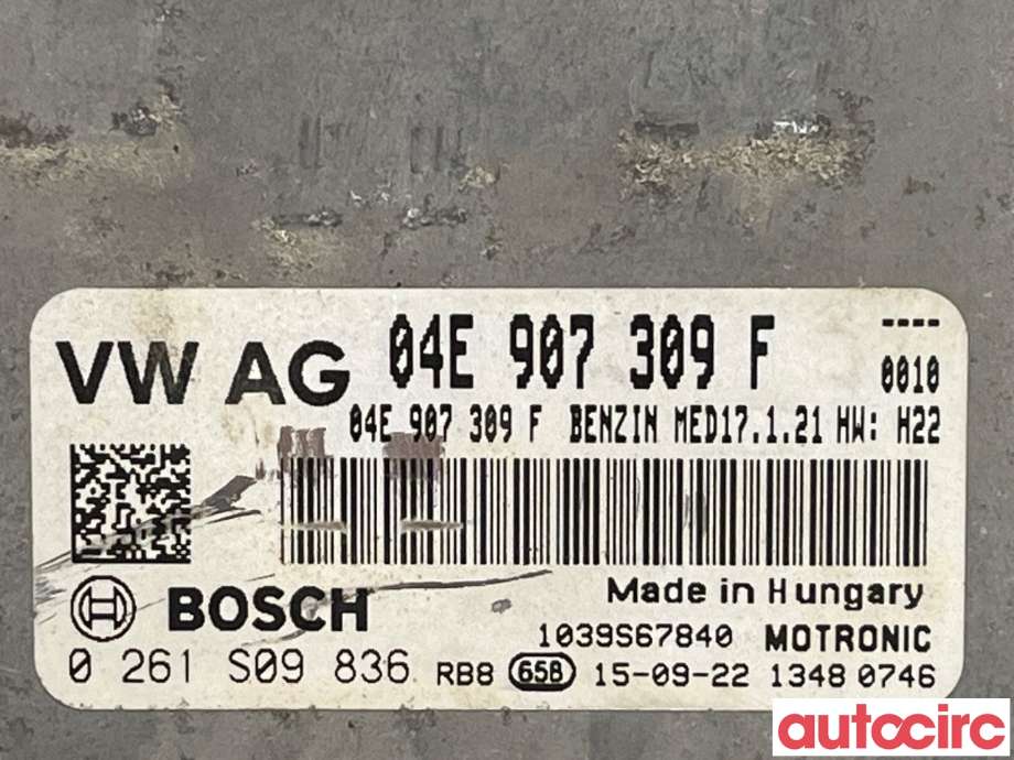 Styreenhet motor til VW Passat 2015-2019 (Fase 1) (B8) (B8) (VOLKSWAGEN|04E906023AH|0261S09836|04E907309F)