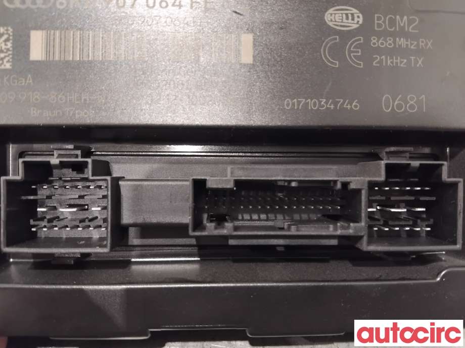 Styreenhet comfort (BCM) til Audi Q5 2012-2017 (Type I, Fase 2)  (AUDI|8K0907064FJ|5DK009918-86|8K0907064KJ)
