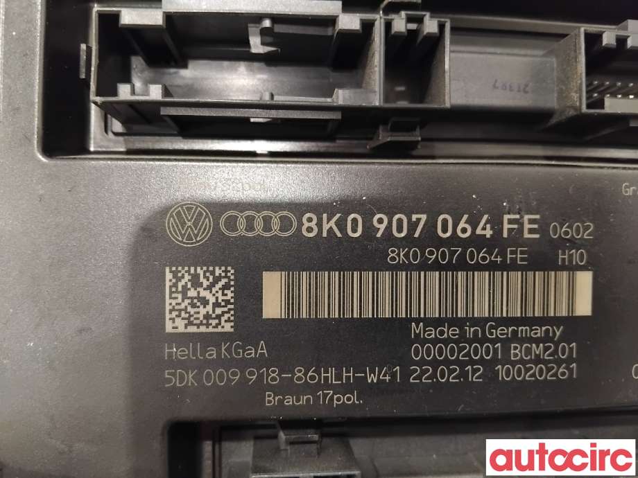 Styreenhet comfort (BCM) til Audi Q5 2012-2017 (Type I, Fase 2)  (AUDI|8K0907064FJ|5DK009918-86|8K0907064KJ)