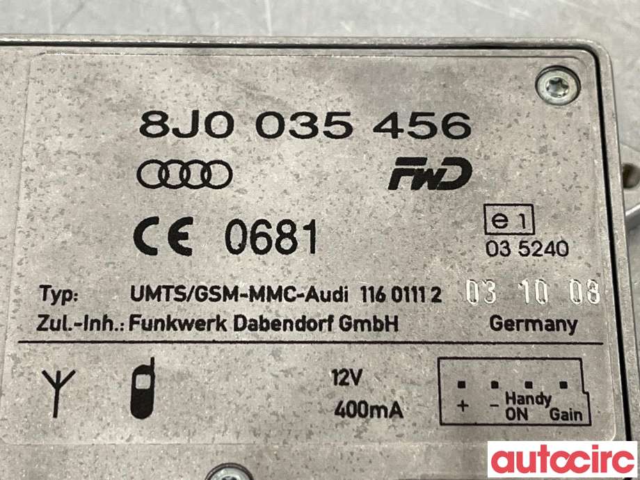 Antenne forsterker til Audi Q5 2008-2012 (Type I, Fase 1) (AUDI|8J0035456A|8J0035456)