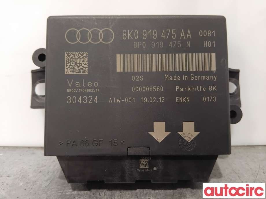 Styreenhet parkering til Audi Q5 2012-2017 (Type I, Fase 2) (AUDI|8K0919475AA|304324)