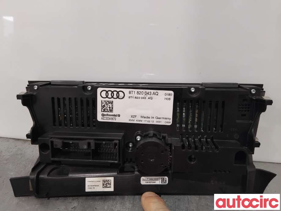 Varmeapparat betjening til Audi Q5 2012-2017 (Type I, Fase 2) (AUDI|8T1820043AK|A2C53346679|8T1820043AQ)