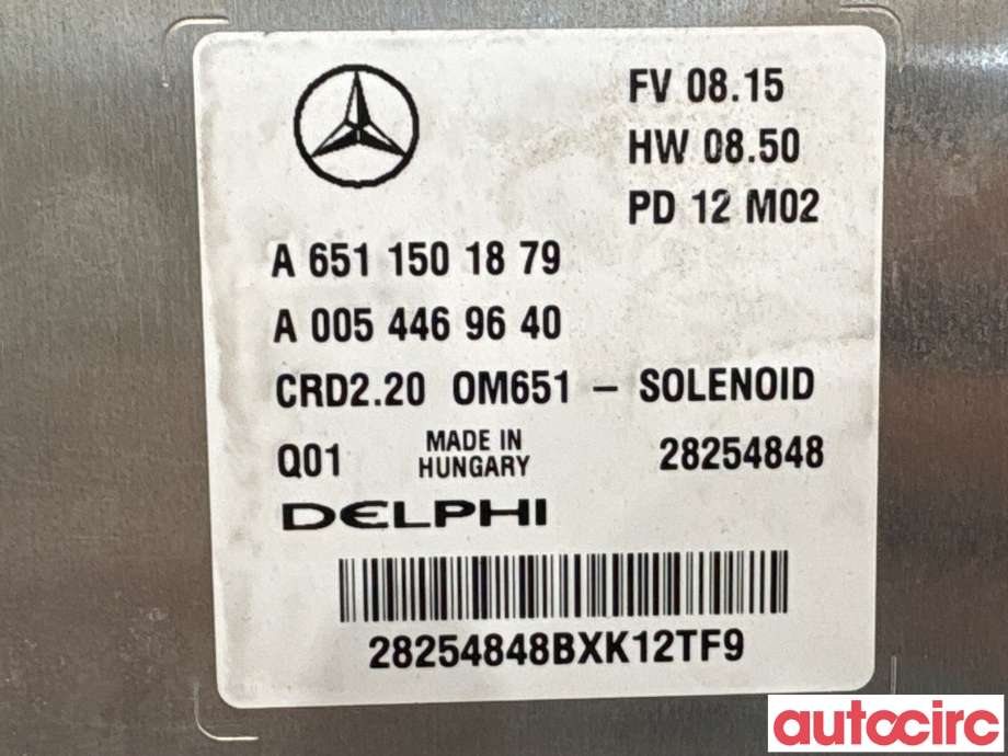 Styreenhet motor til Mercedes Vito/Viano 2010-2014 (Fase 2) (W639) (W639) (MERCEDES|A6519009302|28254848|A6511501879)
