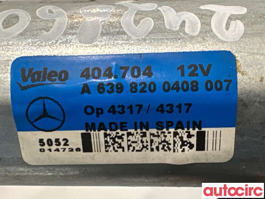 Viskermotor bakrute til Mercedes Vito/Viano 2010-2014 (Fase 2) (W639) (W639) (MERCEDES|A6398200408|404704)