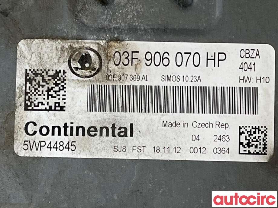 Styreenhet motor til Škoda Fabia 2010-2014 (Type II, Fase 2)  (SKODA|03F906070HP)