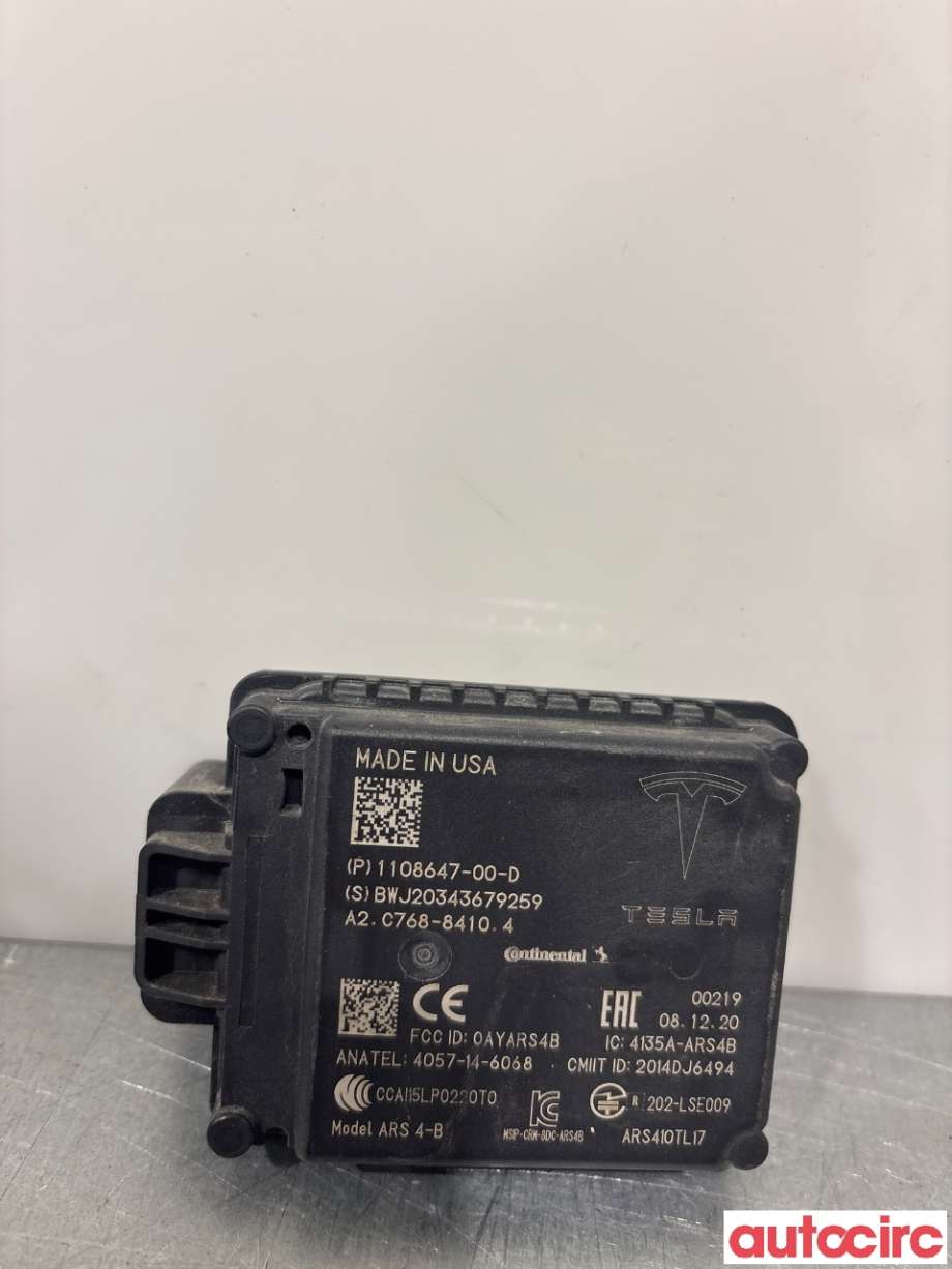 Sensor radar til Tesla Model 3 2018-2023 (Fase 1) (TESLA|1108647-00-H||1108647-00-D)