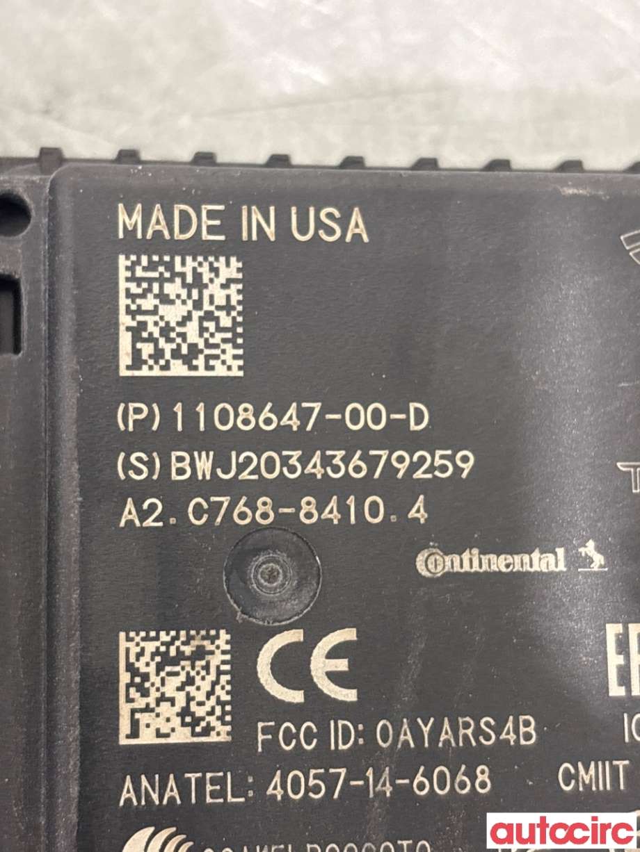 Sensor radar til Tesla Model 3 2018-2023 (Fase 1) (TESLA|1108647-00-H||1108647-00-D)