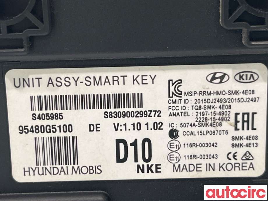 Styreenhet nøkkelfri/keyless til Kia Niro 2016-2021  (KIA|95480G5100||95480-G5100)