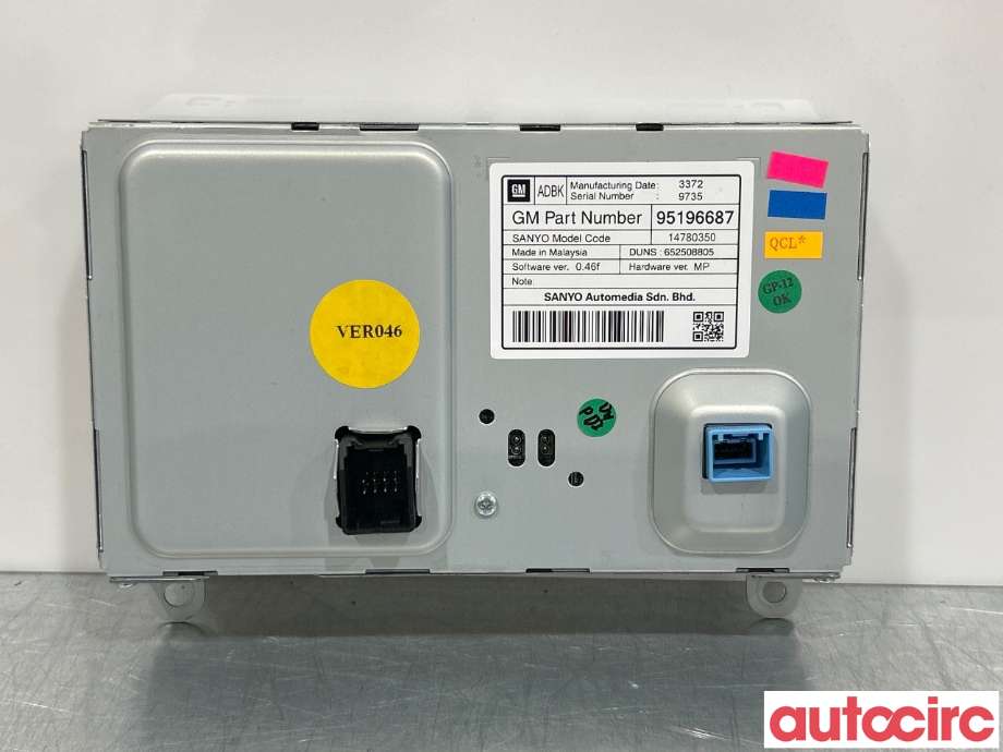 Multimedia display (MCU - Media Controller Unit) til Opel Mokka 2012-2016 (Type I, Fase 1) (OPEL|42507400|95196687)